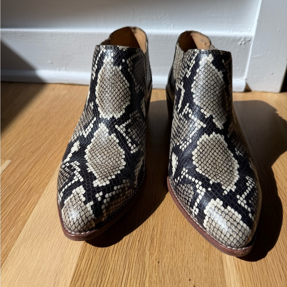 Madewell Snake Print Ankle Boots